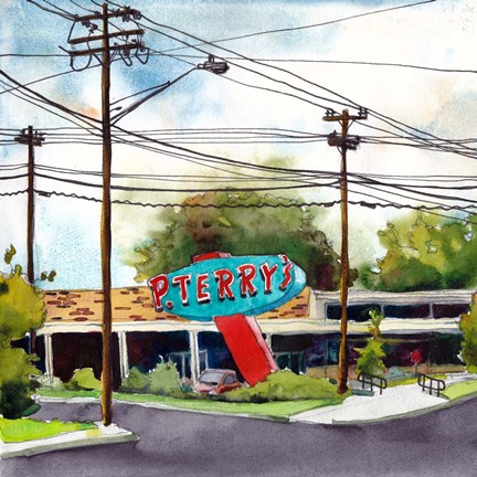 Framed Open Road Stops I Print