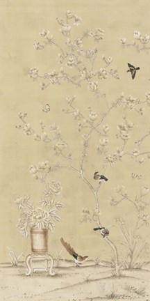 Framed Chinese Magnolias I Print