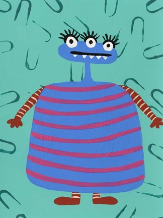 Framed Happy Creatures III Print