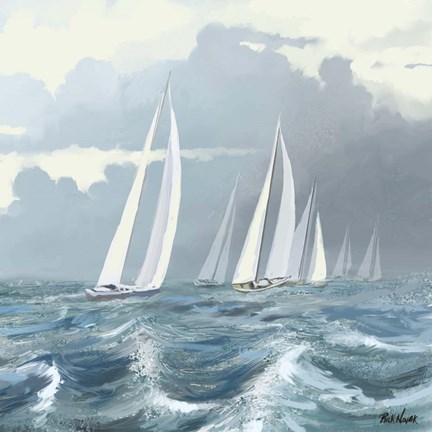 Framed Sailing Ships II Print