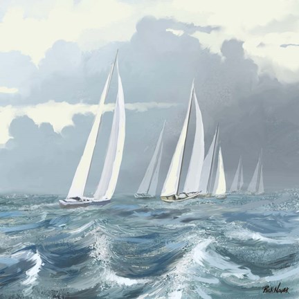 Framed Sailing Ships II Print