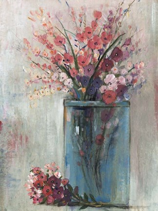 Framed Blue Jar I Print