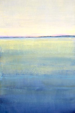 Framed Ocean Blue Horizon II Print