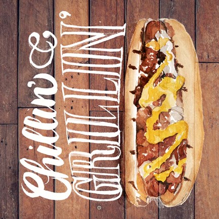 Framed Chillin&#39; &amp; Grillin&#39; II Print