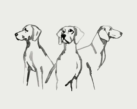 Framed Watercolor Pup II Print