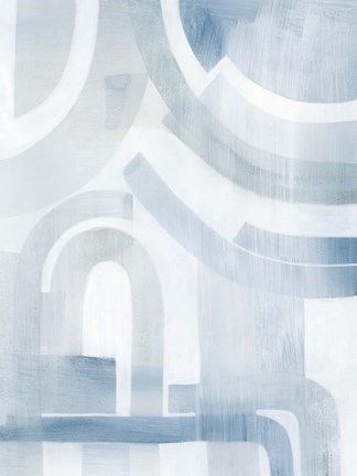 Framed Snow Streams II Print