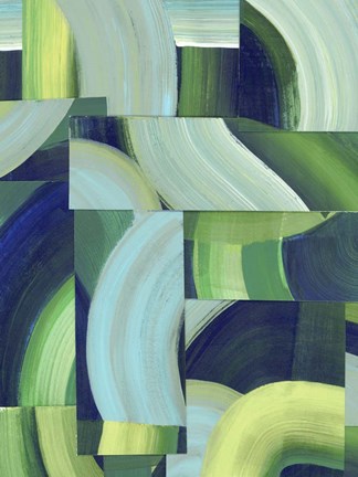 Framed Oceanic Patchwork II Print