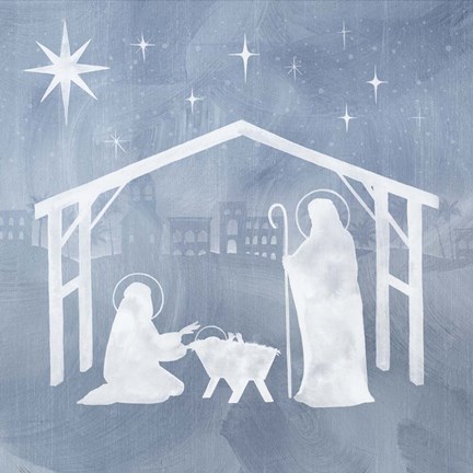 Framed Star of Bethlehem I Print