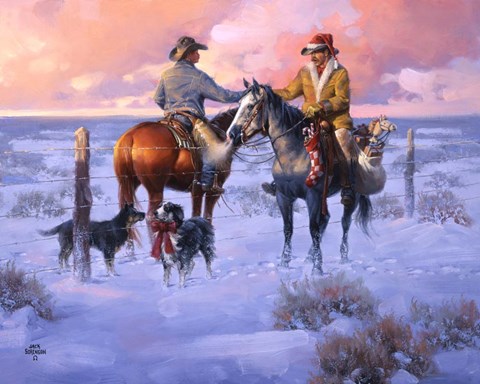 Framed Sharin&#39; Christmas with the Neighbors Print