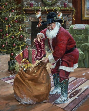 Framed New Boots for Christmas Print