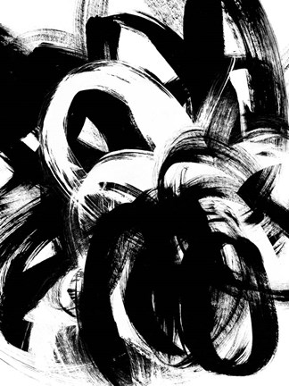 Framed Onyx Swipe IV Print