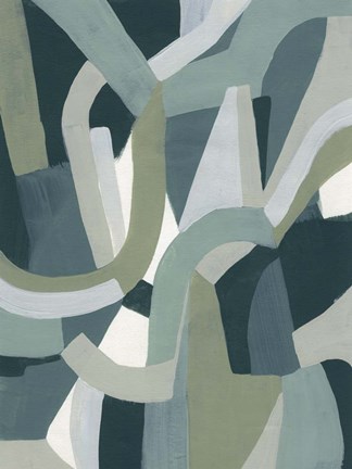 Framed Limestone Puzzle I Print