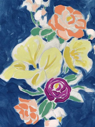 Framed Paintbox Floral II Print