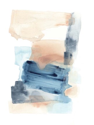 Framed Wave Stack I Print