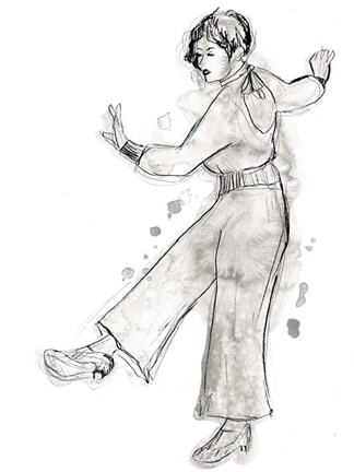 Framed Charleston Dancers I Print