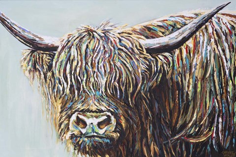 Framed Woolly Highland I Print
