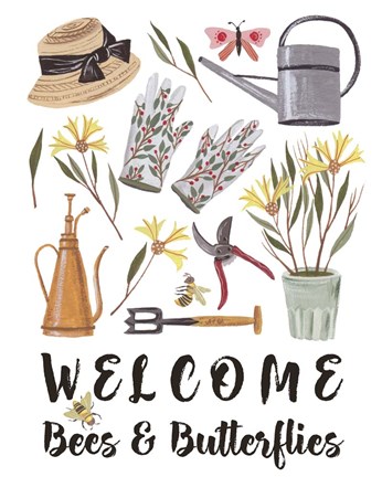 Framed Garden Time II Print