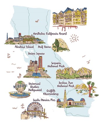 Framed Going to California I Print