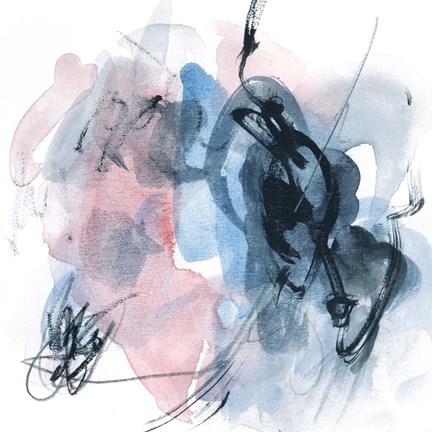 Framed Abstracted Blues II Print