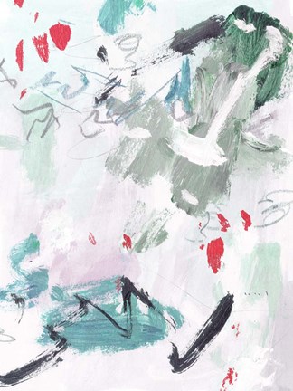 Framed Rouge Splash II Print