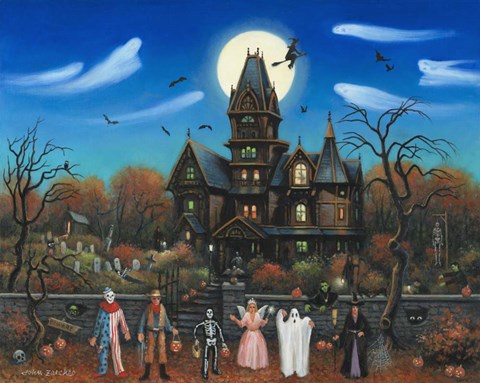 Framed Trick or Treaters Beware Print