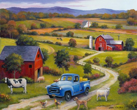 Framed Down on the Farm Print