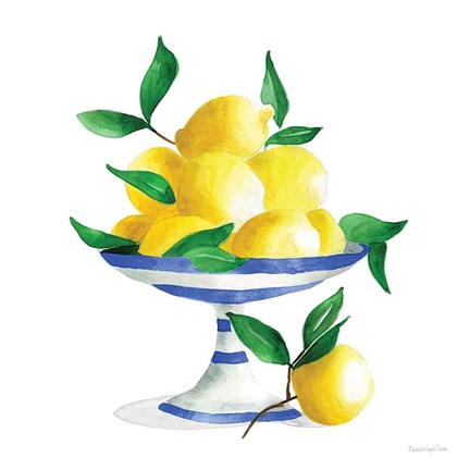Framed Spanish Lemons II Print