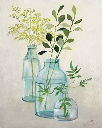 Framed Woodland Greenery II Print