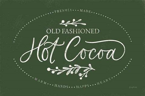 Framed Vintage Christmas Sign II Green Print