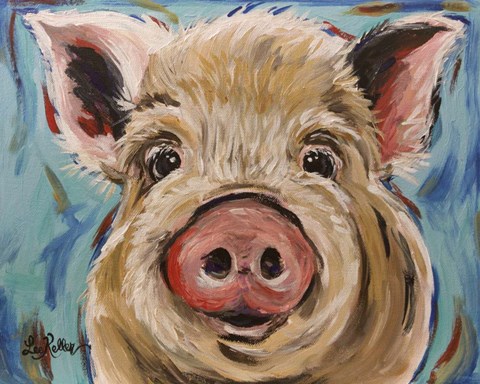 Framed Pig Octavia Print