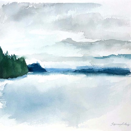 Framed Shades of Blue Print