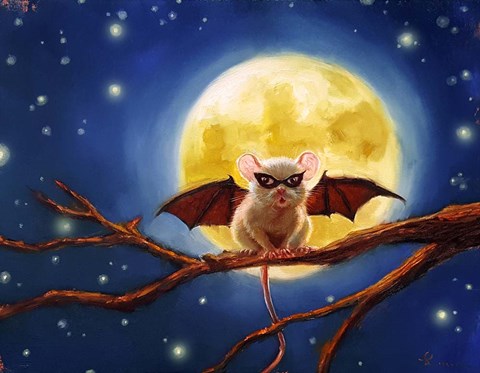 Framed Fledemaus Print