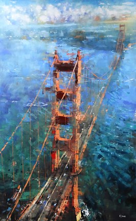 Framed Golden Gate Sun Print