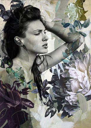 Framed Green Garden 3 Print