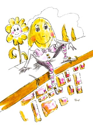 Framed Humpty Dumpty Print