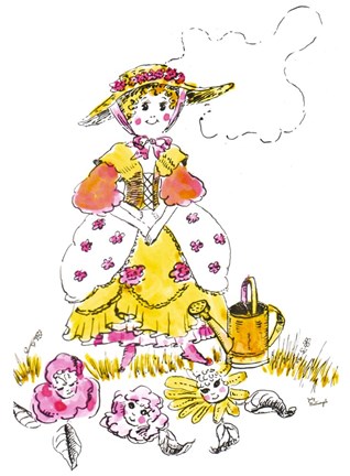 Framed Mary Mary Quite Contrary Print