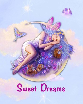 Framed Sweet Dreams Fairy Print
