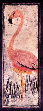 Framed Flamingo 2 Batik Print