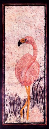 Framed Flamingo 3 Batik Print