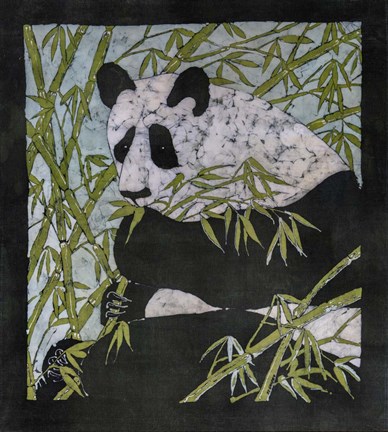 Framed Panda Batik Print