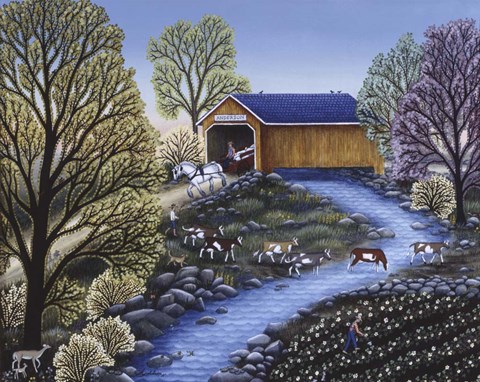 Framed Covered Bridge Print