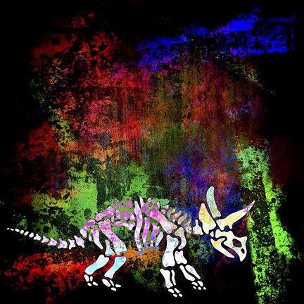 Framed Dino Bones 3 Print