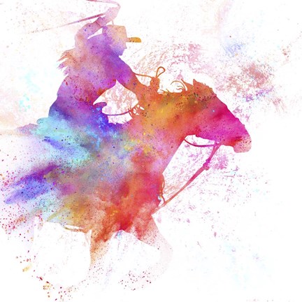 Framed Painted Cowgirl 3 Print