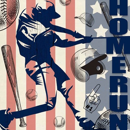 Framed Vintage Baseball Sign 5 Print