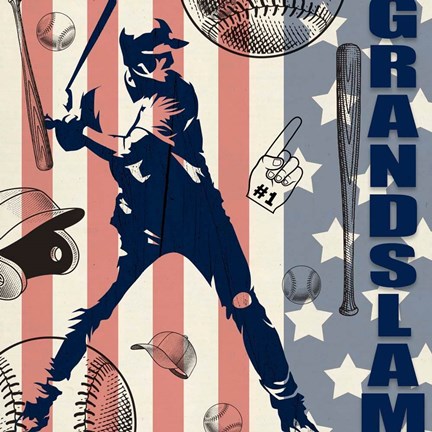 Framed Vintage Baseball Sign 6 Print