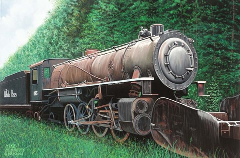 Framed Skagway White Pass Locomotive Print
