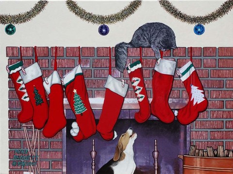 Framed Who's Been Digging in my Stocking Print