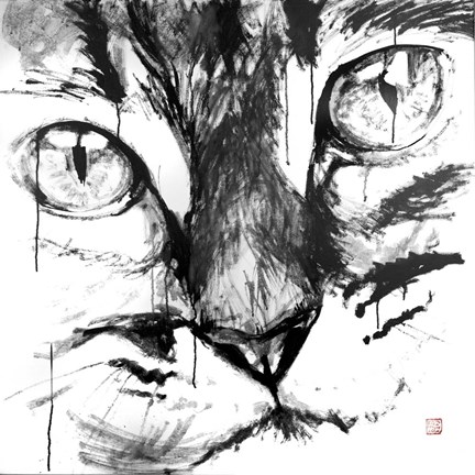 Framed Cat Face Print