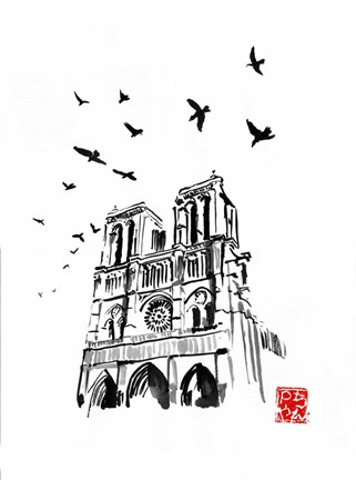 Framed Notre Dame Print