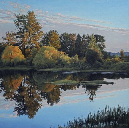 Framed Lagoon Reflections Print